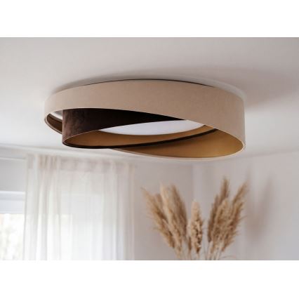 LED-kattovalaisin GALAXY MODERN LED/24W/230V Ø 55 cm beige/ruskea/kultainen