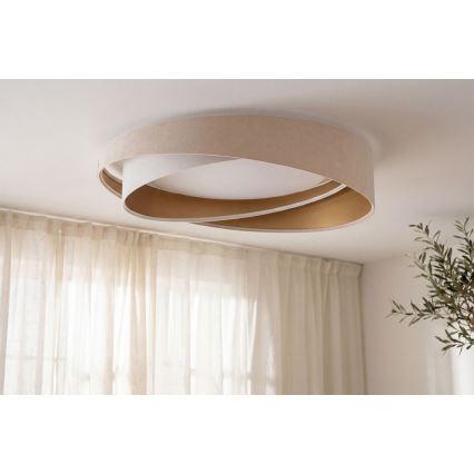 LED-kattovalaisin GALAXY MODERN LED/24W/230V Ø 55 cm beige/valkoinen/kultainen