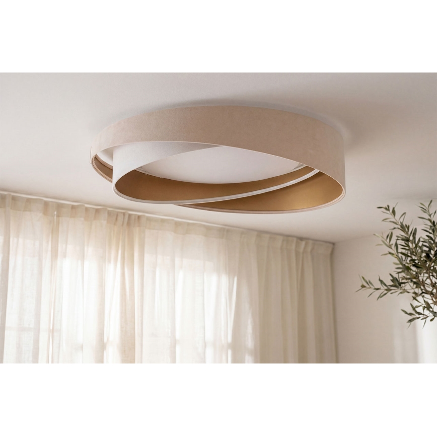 LED-kattovalaisin GALAXY MODERN LED/24W/230V Ø 55 cm beige/valkoinen/kultainen