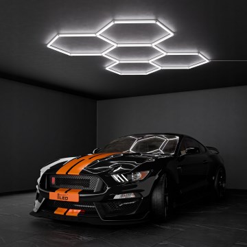 LED-kattovalaisin HEXAGON LED/192W/85-265V 6500K 298x209 cm CRI 90 IP54 valkoinen