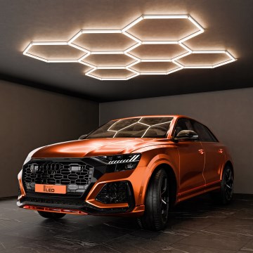 LED-kattovalaisin HEXAGON LED/350W/85-265V 4000K 313x298 cm CRI 90 IP54 valkoinen