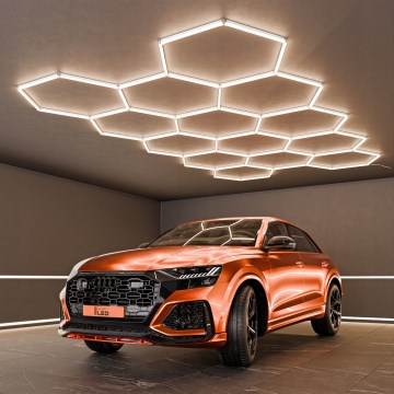 LED-kattovalaisin HEXAGON LED/570W/85-265V 4000K 522x298 cm CRI 90 IP44 valkoinen