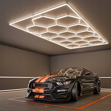 LED-kattovalaisin HEXAGON LED/696W/85-265V 4000K 484x243 cm CRI 90 IP44 valkoinen