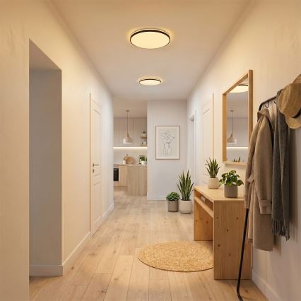 LED-kattovalaisin HUGO LED/12/18/24W/230V 3000/4000/6500K halkaisija 30 cm IP54 musta