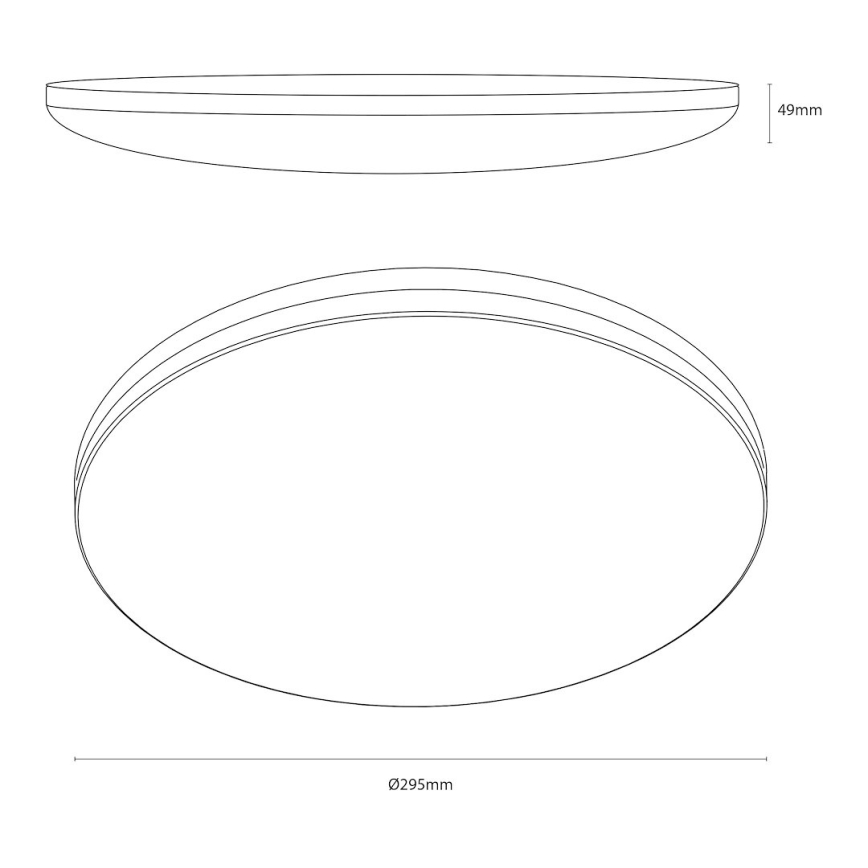 LED-kattovalaisin HUGO LED/12/18/24W/230V 3000/4000/6500K halkaisija 30 cm IP54 musta
