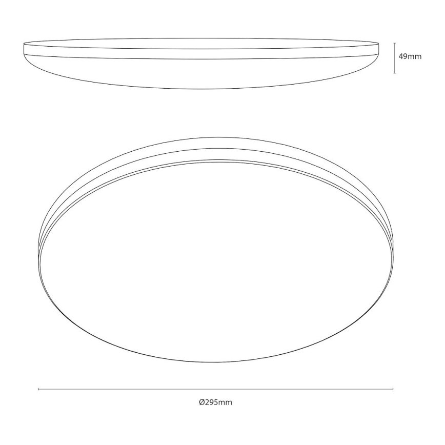 LED-kattovalaisin HUGO LED/12/18/24W/230V 3000/4000/6500K halkaisija 30 cm IP54 valkoinen