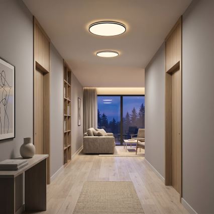 LED-kattovalaisin HUGO LED/16/24/32W/230V 3000/4000/6500K halkaisija 37 cm IP54 musta