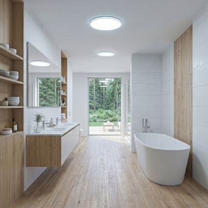 LED-kattovalaisin HUGO LED/16/24/32W/230V 3000/4000/6500K Ø 37 cm IP54 valkoinen