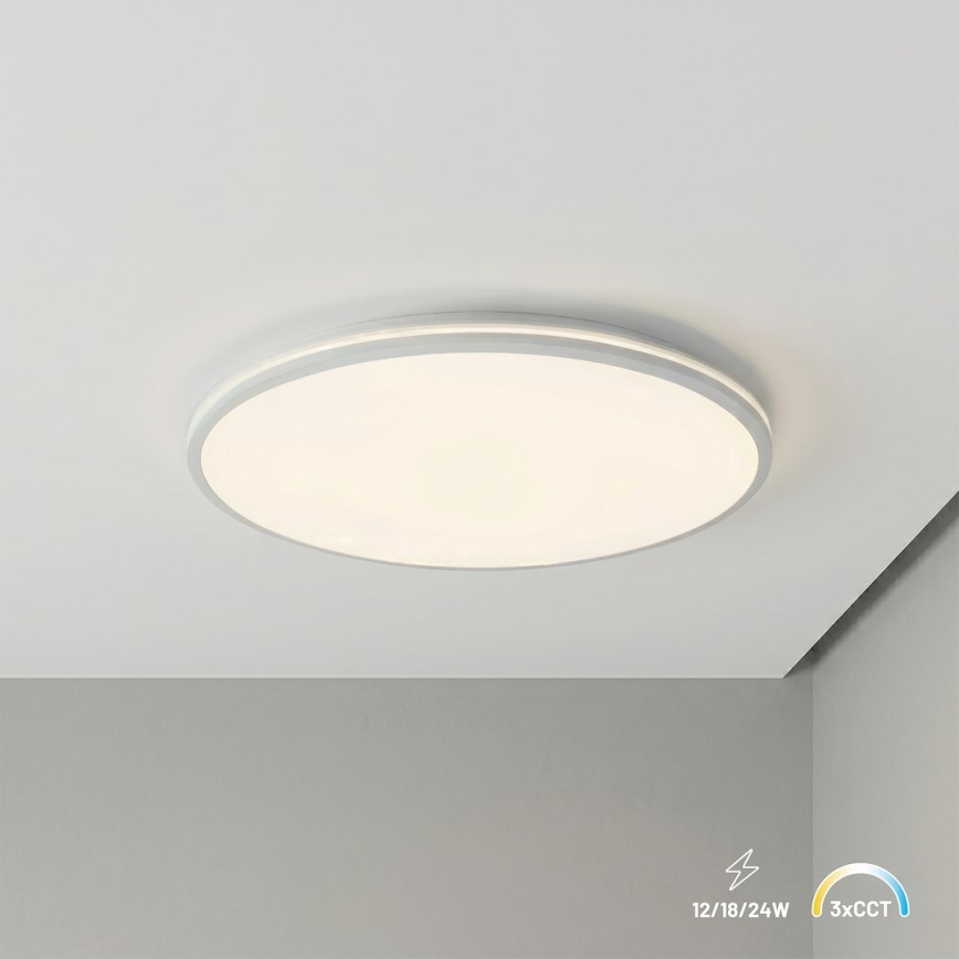 LED-kattovalaisin HUGO LED/16/24/32W/230V 3000/4000/6500K Ø 37 cm IP54 valkoinen