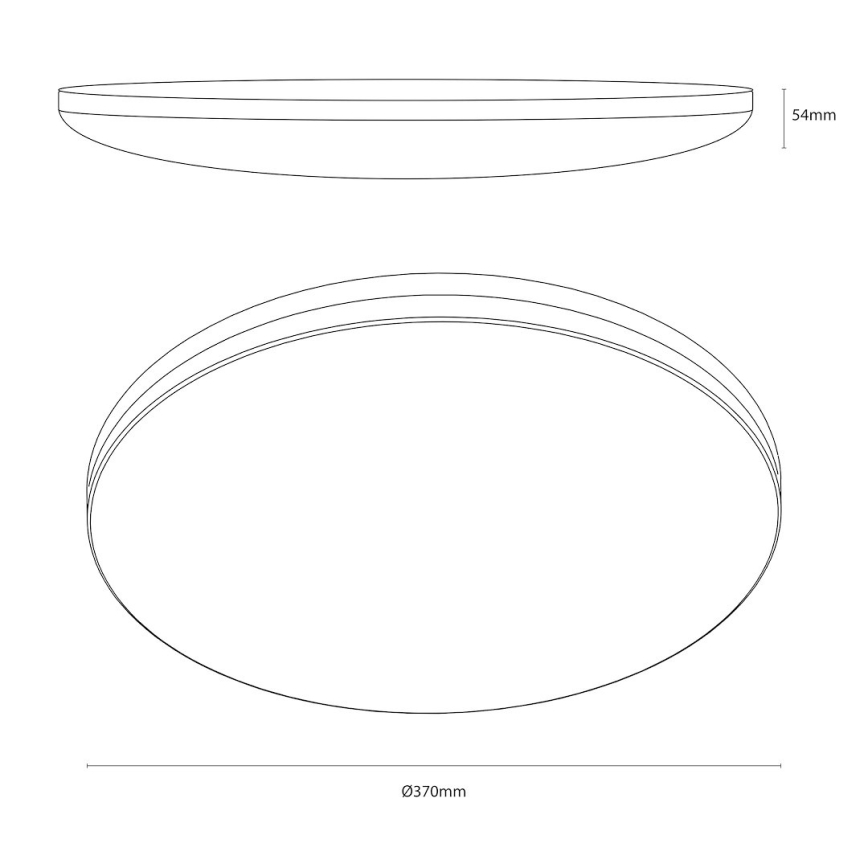 LED-kattovalaisin HUGO LED/16/24/32W/230V 3000/4000/6500K Ø 37 cm IP54 valkoinen