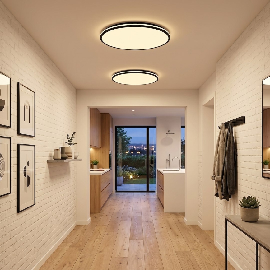 LED-kattovalaisin HUGO LED/21/32/42W/230V 3000/4000/6500K Ø 45 cm IP54 musta