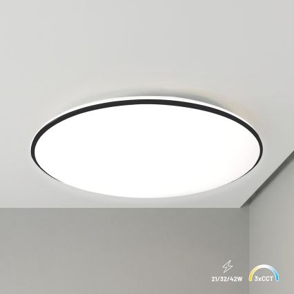 LED-kattovalaisin HUGO LED/21/32/42W/230V 3000/4000/6500K Ø 45 cm IP54 musta