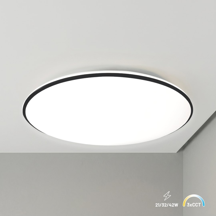 LED-kattovalaisin HUGO LED/21/32/42W/230V 3000/4000/6500K Ø 45 cm IP54 musta