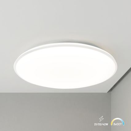 LED-kattovalaisin HUGO LED/21/32/42W/230V 3000/4000/6500K Ø 45 cm IP54 valkoinen