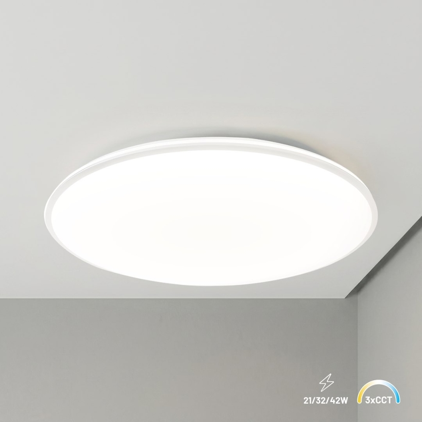 LED-kattovalaisin HUGO LED/21/32/42W/230V 3000/4000/6500K Ø 45 cm IP54 valkoinen