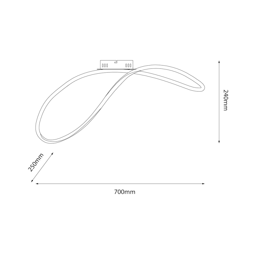 LED-kattovalaisin INFINITY LED/21W/230V musta