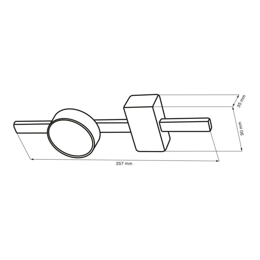LED-kattovalaisin JOY 1xGX53/6W/230V musta