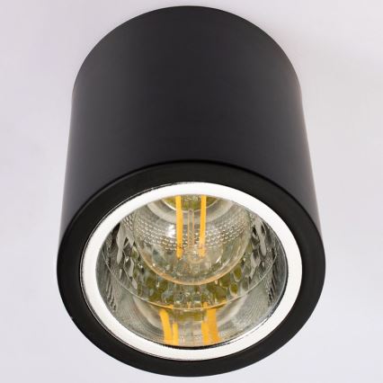 LED Kattovalaisin JUPITER 1xE27/6W/230V 120x98 mm musta