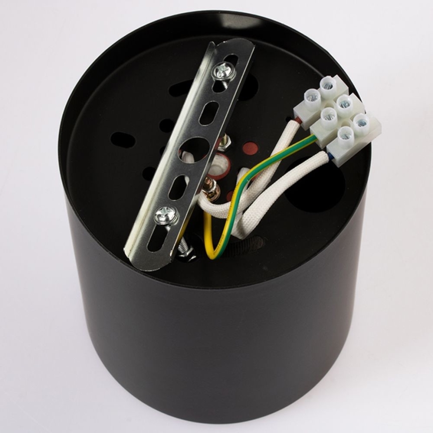 LED Kattovalaisin JUPITER 1xE27/6W/230V 120x98 mm musta