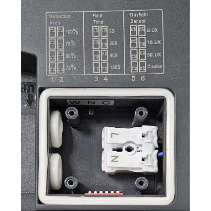 LED-kattovalaisin kylpyhuoneeseen anturilla ELLÉ LED/24W/230V 3000/4000/6500K 26x26 cm IP54 antrasiitti