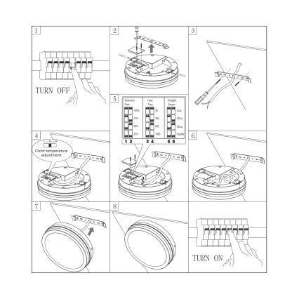 LED-kattovalaisin kylpyhuoneeseen anturilla ELLÉ LED/24W/230V 3000/4000/6500K halkaisija 26 cm IP54 antrasiitti