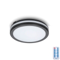 LED-kattovalaisin kylpyhuoneeseen anturilla LED/12W/230V 3000/4000/6500K IP65 halkaisija 20 cm musta + kauko-ohjaus