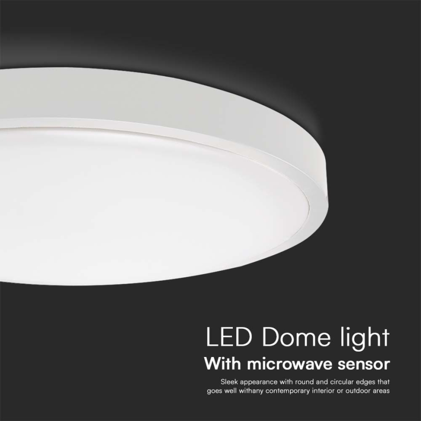 LED-kattovalaisin kylpyhuoneeseen anturilla LED/24W/230V 3000K IP44 halkaisija 35 cm valkoinen + kauko-ohjaus