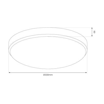 LED-kattovalaisin kylpyhuoneeseen anturilla MAYA LED/13W/230V halkaisija 33 cm IP44 musta