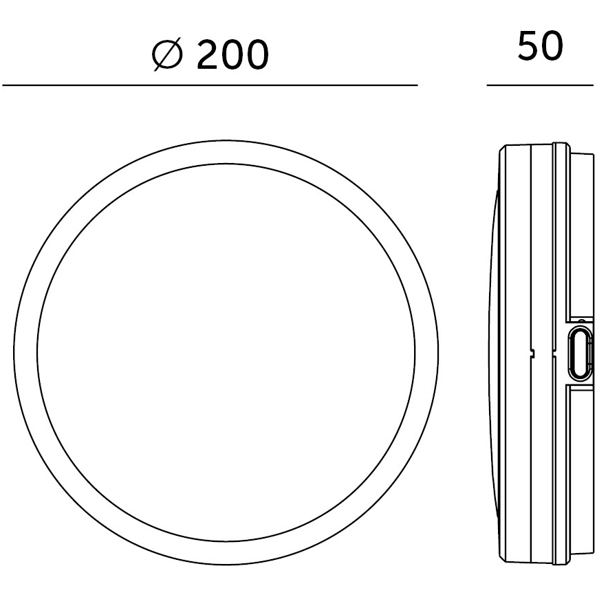 LED-kattovalaisin kylpyhuoneeseen anturilla NAIROS LED/12W/230V IP65 3000/4000/6500K halkaisija 20 cm musta + kauko-ohjaus