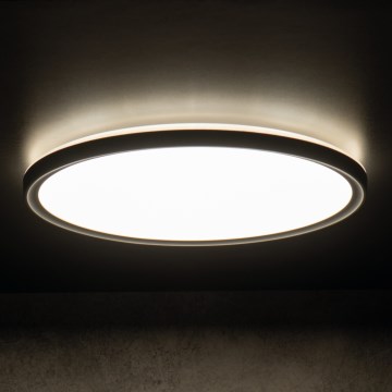 LED-kattovalaisin kylpyhuoneeseen AZPO LED/11,8W/230V halkaisija 22,5 cm IP54 musta