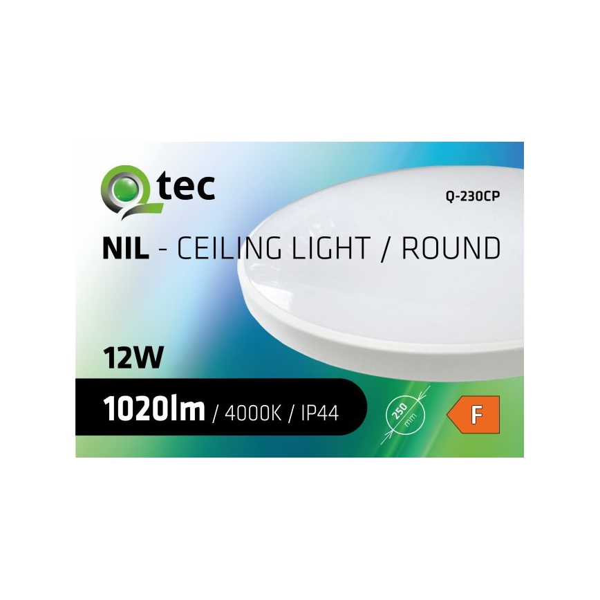 LED-kattovalaisin kylpyhuoneeseen CIRCLE LED/12W/230V 4000K halkaisija 25 cm IP44 valkoinen