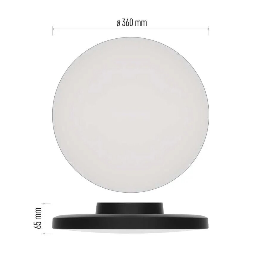 LED-kattovalaisin kylpyhuoneeseen LED/18W/230V 3000/4000/5700K IP55 musta