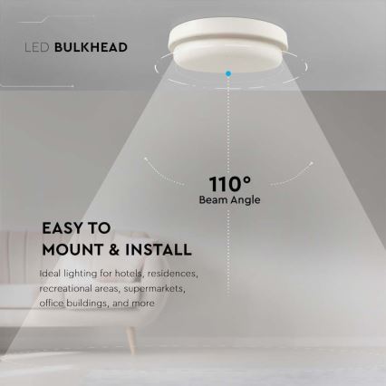 LED-kattovalaisin kylpyhuoneeseen LED/18W/230V 3000K IP54 halkaisija 19,5 cm