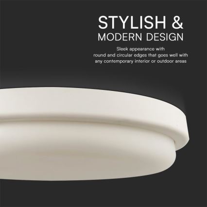 LED-kattovalaisin kylpyhuoneeseen LED/24W/230V 3000K IP54 halkaisija 24 cm