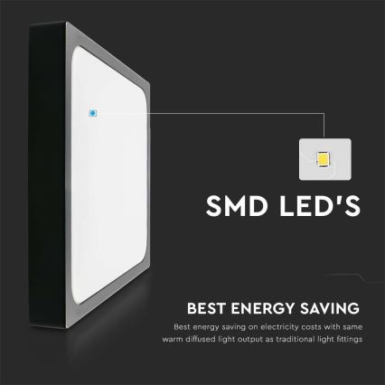 LED-kattovalaisin kylpyhuoneeseen LED/24W/230V 4000K IP44 musta