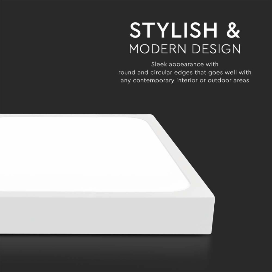 LED-kattovalaisin kylpyhuoneeseen LED/30W/230V 6500K IP44 42x42 cm valkoinen