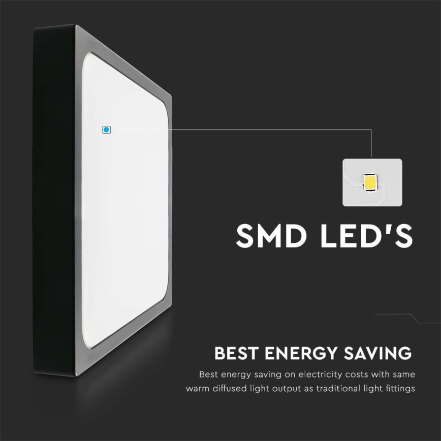 LED-kattovalaisin kylpyhuoneeseen LED/30W/230V 6500K IP44 musta
