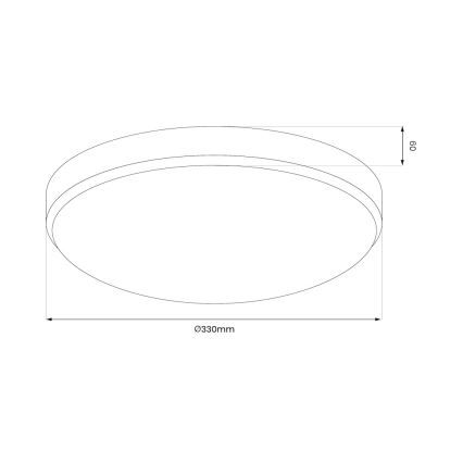 LED-kattovalaisin kylpyhuoneeseen MAYA LED/15W/230V halkaisija 33 cm IP44 kulta