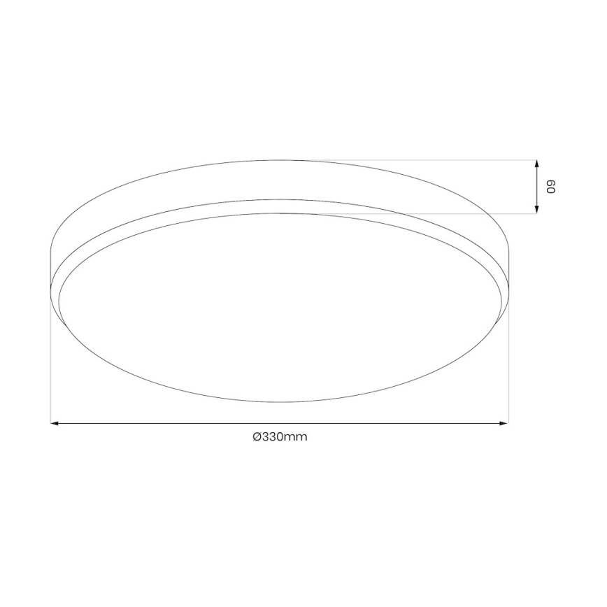 LED-kattovalaisin kylpyhuoneeseen MAYA LED/15W/230V halkaisija 33 cm IP44 musta