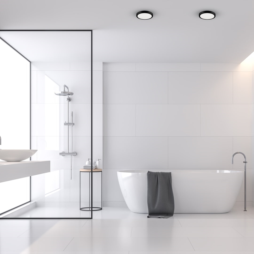 LED-kattovalaisin kylpyhuoneeseen VERA LED/12W/230V 4000K IP65 musta