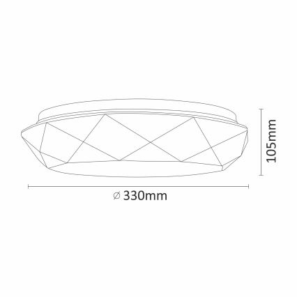 LED-kattovalaisin kylpyhuoneessa GALAXY LED/17W/230V IP44