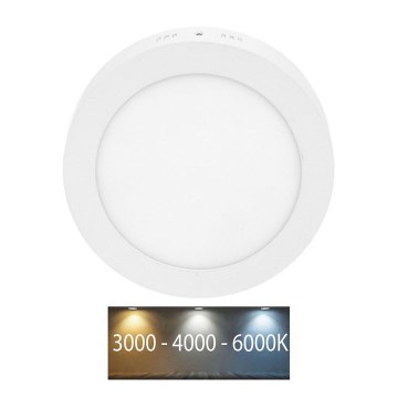 LED-kattovalaisin LADA LED/12W/230V 3000/4000/6000K halkaisija 17 cm valkoinen