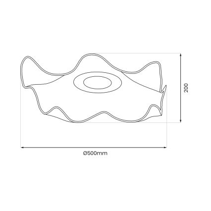LED-kattovalaisin LARGO LED/16W/230V kulta