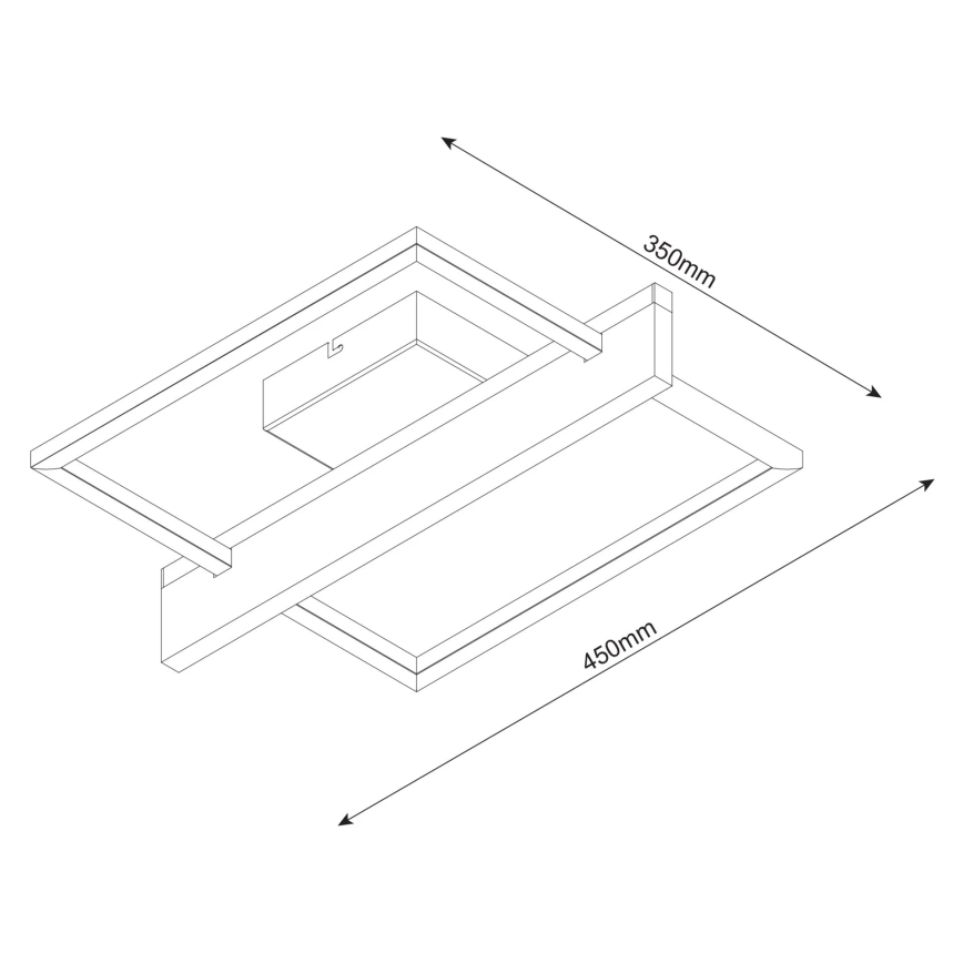LED-kattovalaisin LARYSA LED/11,5W/230V 35x45 cm mänty