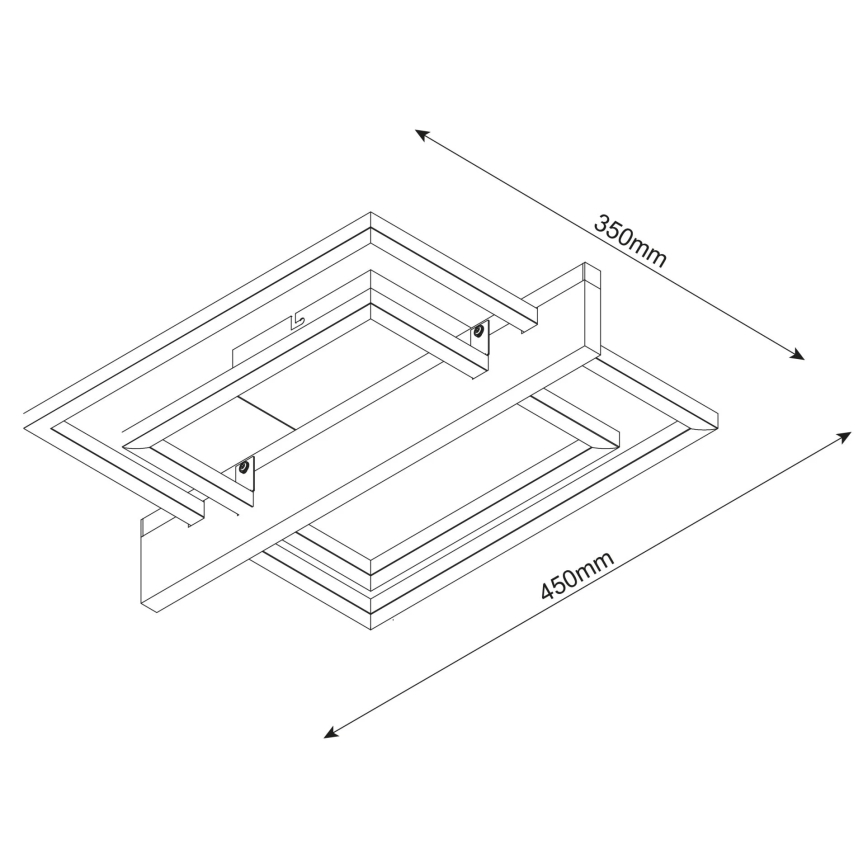 LED-kattovalaisin LARYSA LED/23W/230V 35x45 mänty