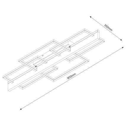 LED-kattovalaisin LARYSA LED/35W/230V 35x90 cm mänty