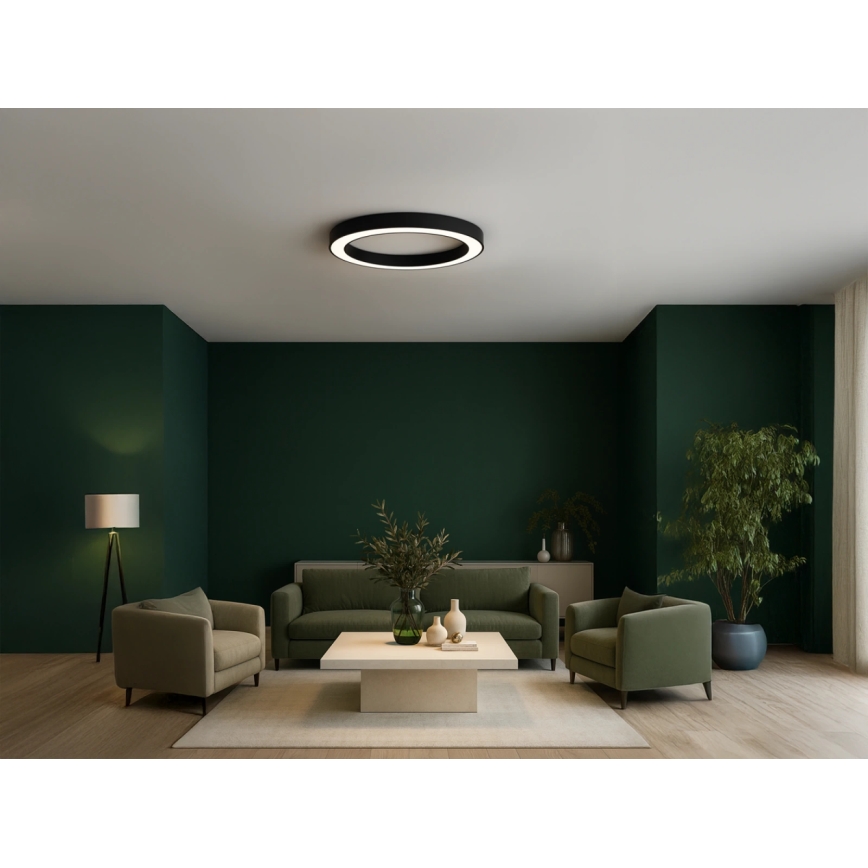 LED-kattovalaisin LED/100 W/230 V 3000/4000/6500 K Ø 100 cm musta