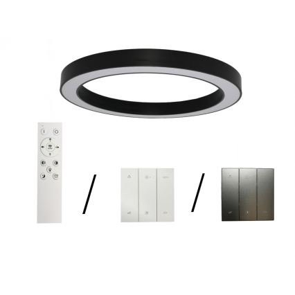 LED-kattovalaisin LED/100 W/230 V 3000/4000/6500 K Ø 100 cm musta