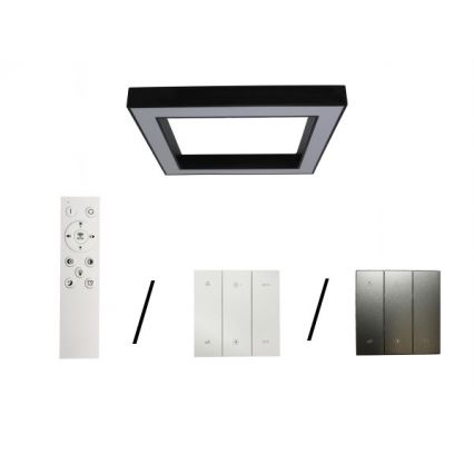 LED kattovalaisin LED/100W/230V 3000/4000/6500K 80x80 cm musta