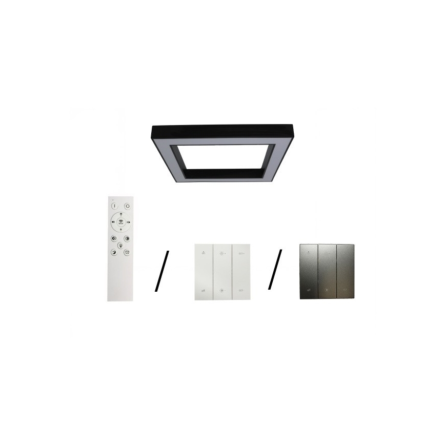 LED kattovalaisin LED/100W/230V 3000/4000/6500K 80x80 cm musta